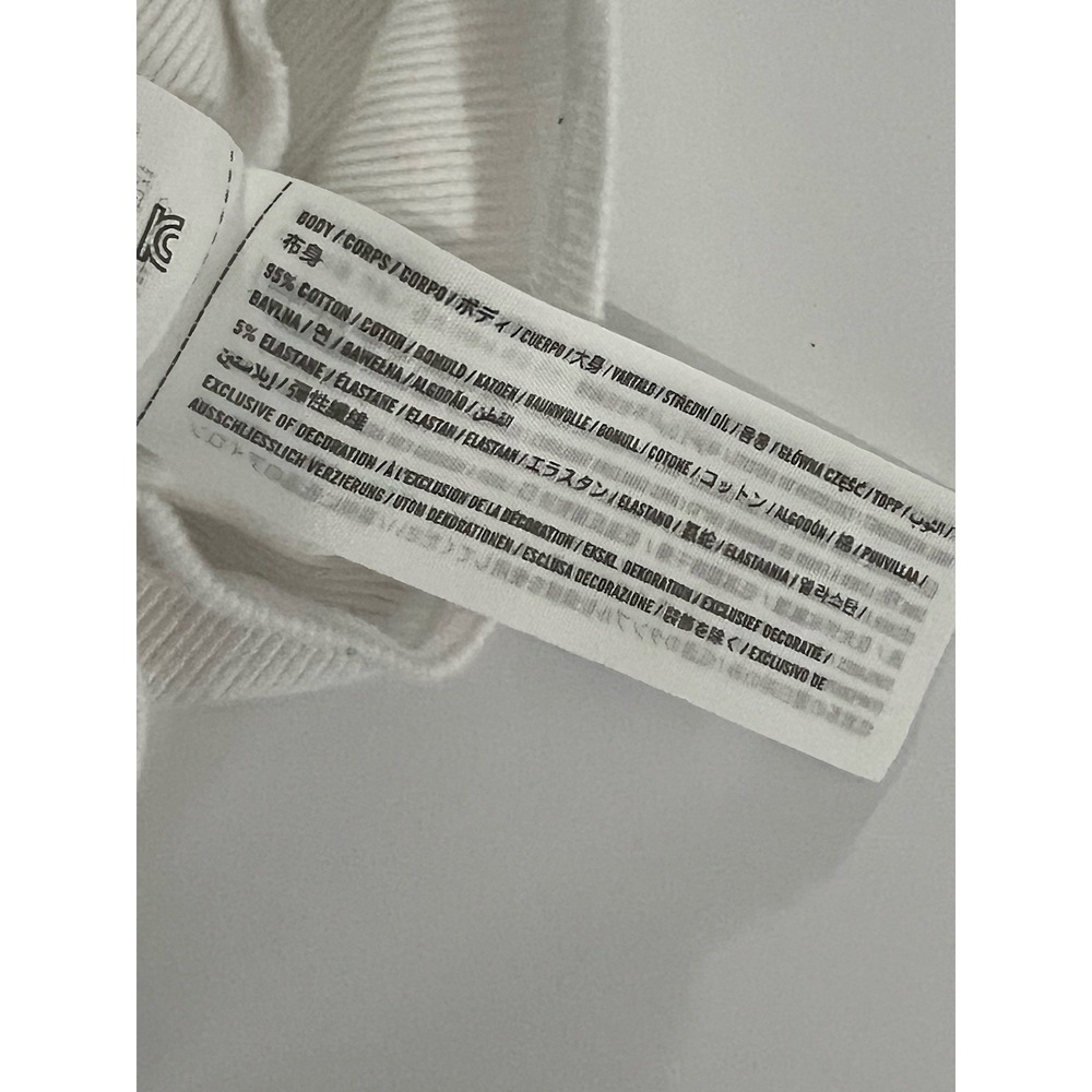 Garage Ribbed White Long Sleeve Top Size XL - Picture 7 of 7